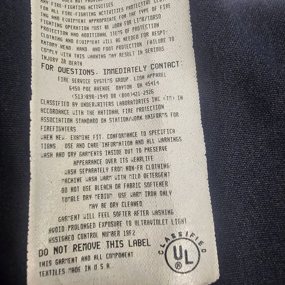 Vintage Lion Apparel Navy Coverall Made In USA Size XXLS Work Wear Mechanic W497